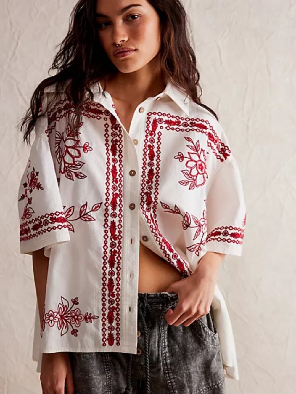 We The Free Spring Refresh Vacation Shirt Sz S